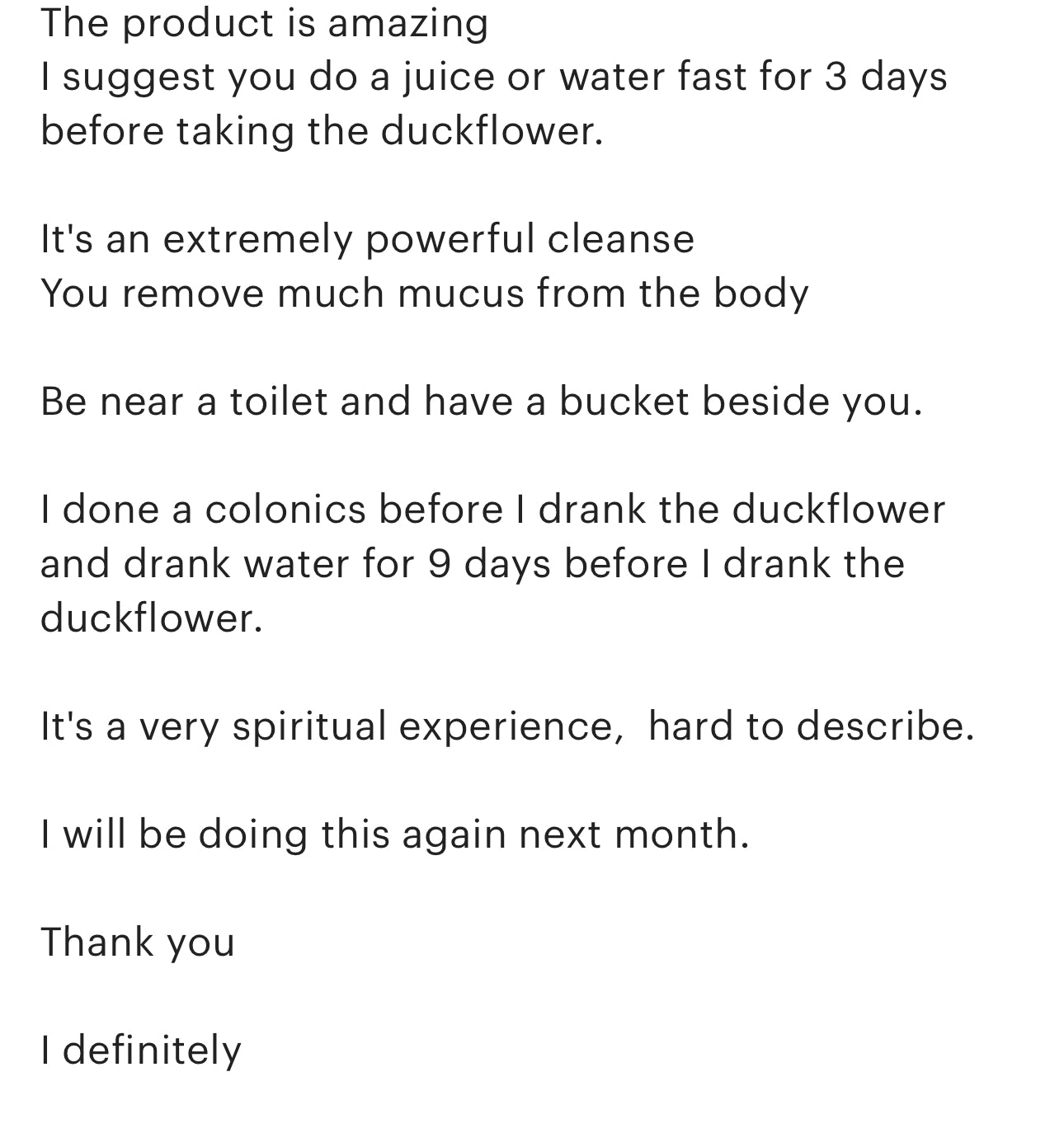 1 pound of dry duck flower, detox (Honduras)