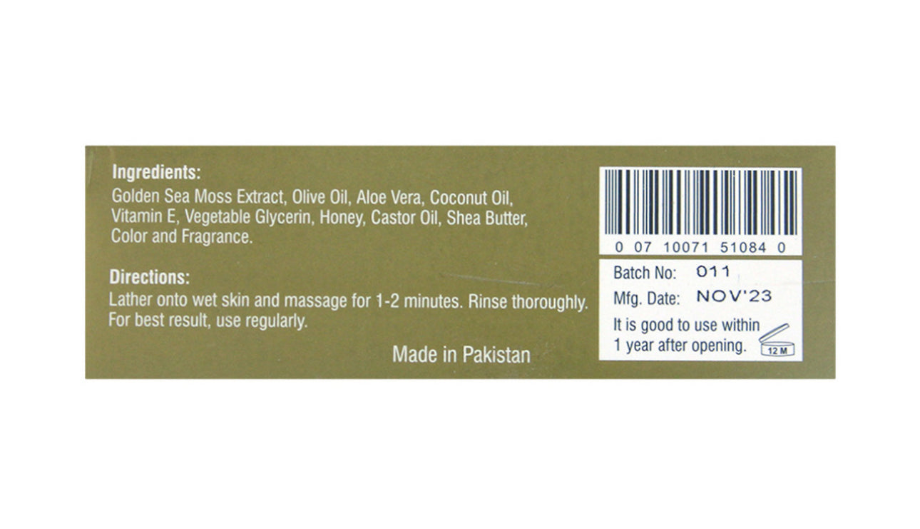 2 bars-Golden Sea Moss herbal soap
