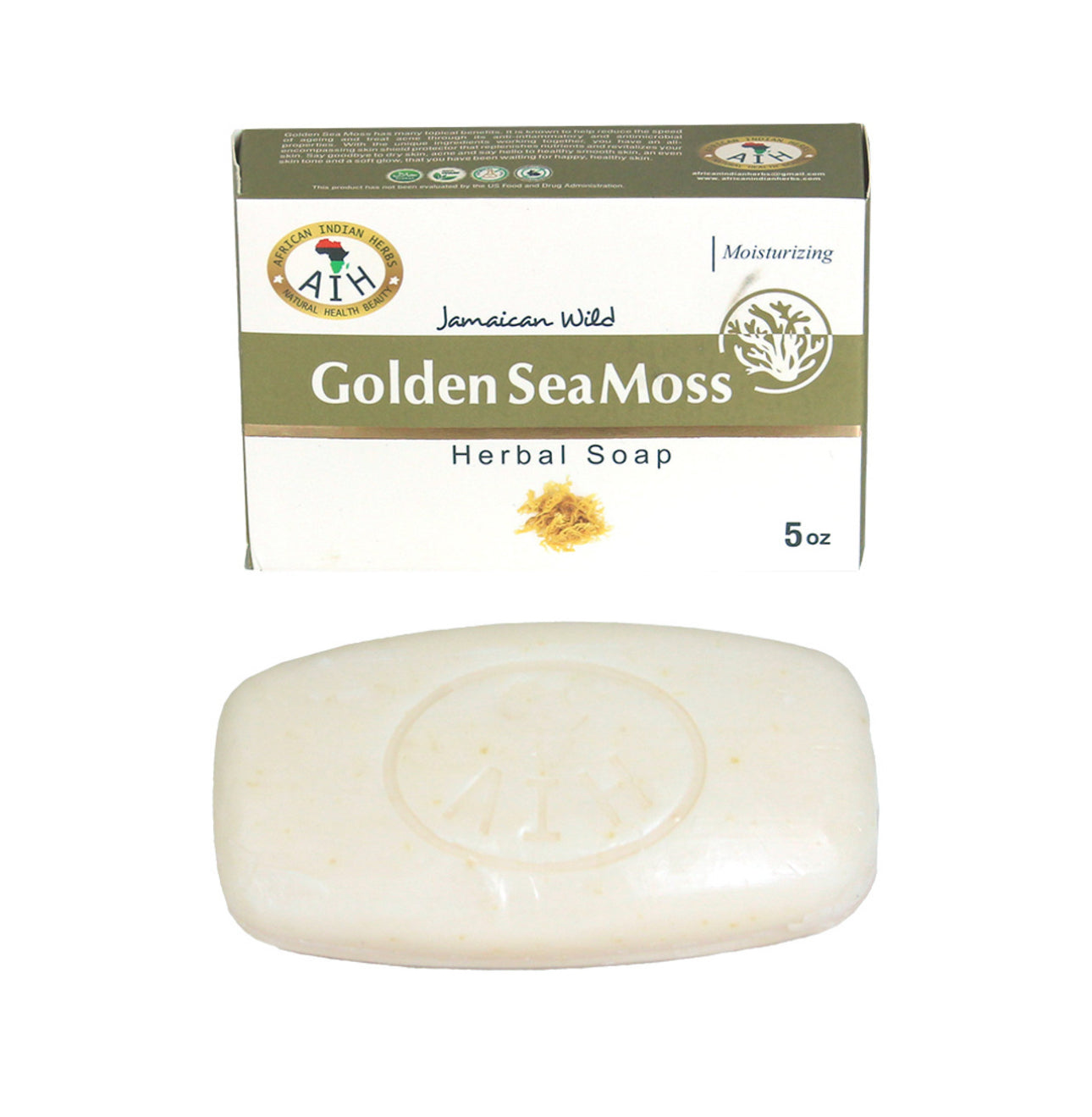 2 bars-Golden Sea Moss herbal soap